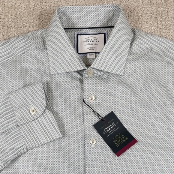 Charles Tyrwhitt Other - NEW Charles Tyrwhitt Mens 16/33 Non-Iron Classic Fit Long Sleeve Button Up Shirt
